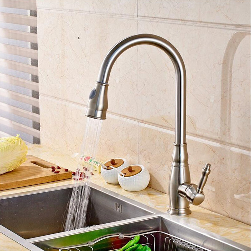 Vanity Art Pull Down Kitchen Faucet | Wayfair